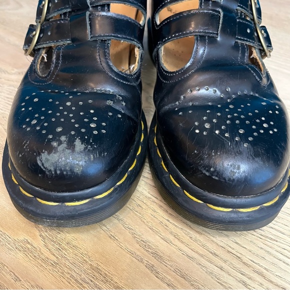 Dr. Martens 8065 Patent Leather Mary Jane Black Buckle Shoes Women’s Size 6 - Picture 6 of 11